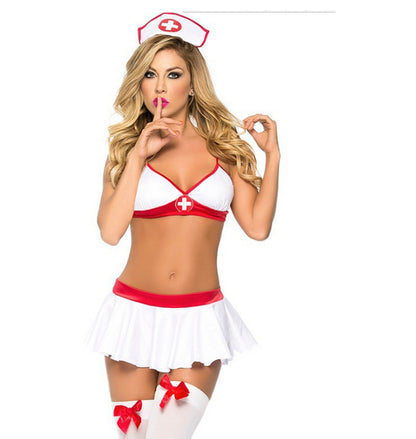 Sexy Lingerie Sexy Nurse Costume Halloween Nurse Costume Three Point Nurse - Better Life