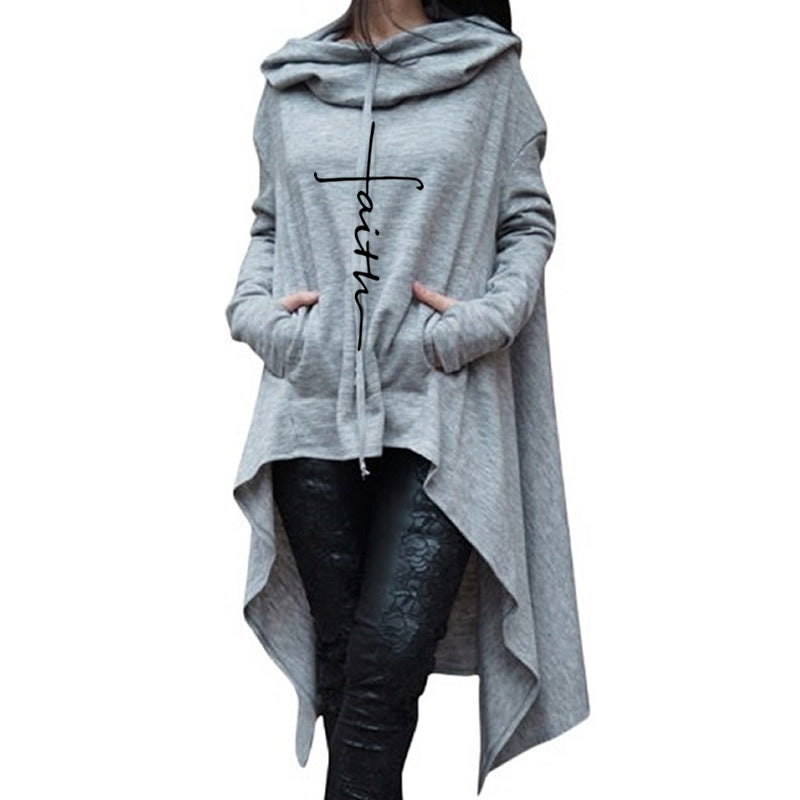 Long embroidered cloak hooded sweater - Better Life