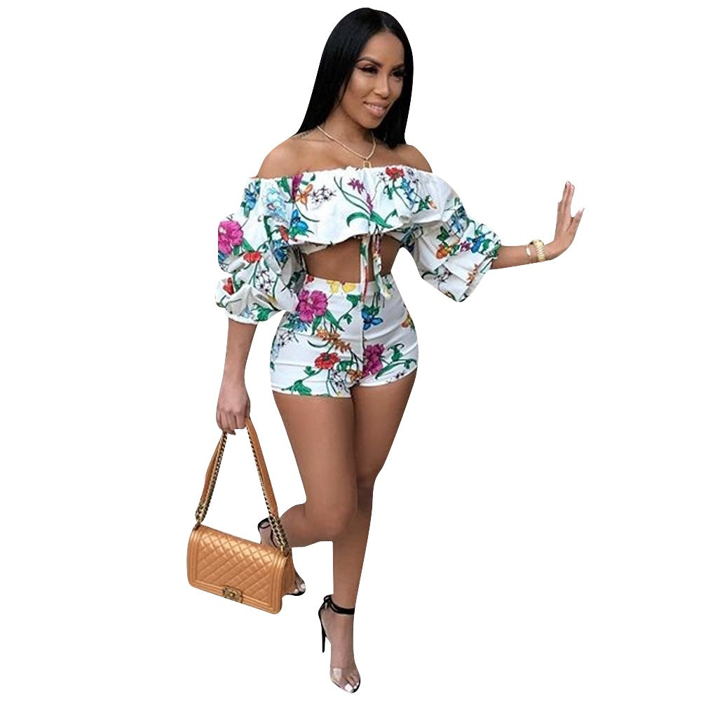 European and American sexy digital printing pile sleeves two-piece - Better Life