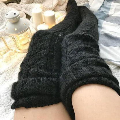 Winter Socks Over The Knee Lengthened Long Tube Knitted Pile Socks - Better Life