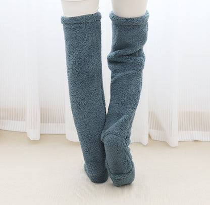 Over Knee High Fuzzy Long Socks Winter Warm Cold Leg Knee Joint Cold-proof Stockings Home Floor Sleeping Socks - Better Life